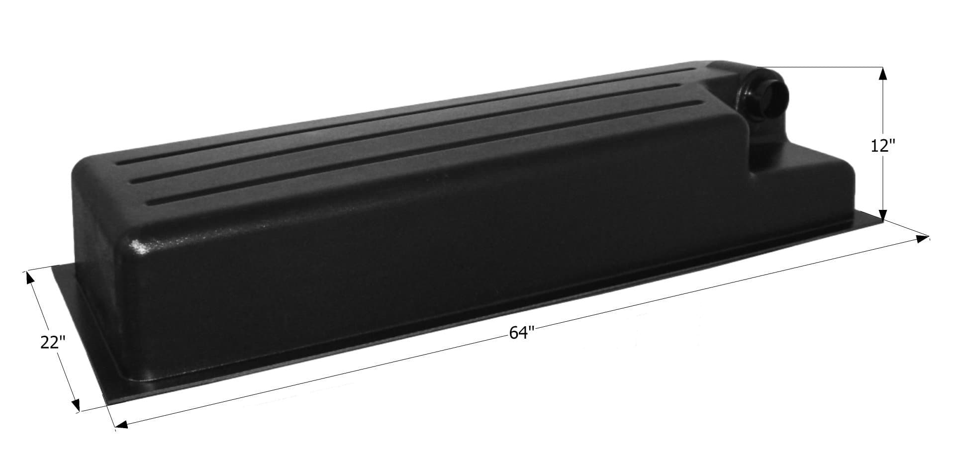 ICON Holding Tank HT512RE | Recessed Drain, 3" Spigot, 4 Level Sensors, 44-Gallon