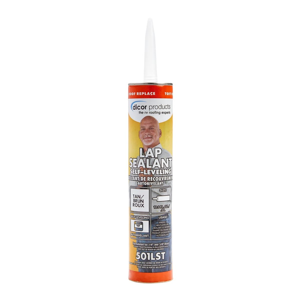 Dicor Self-Leveling Lap Sealant | Tan, 10.3 oz