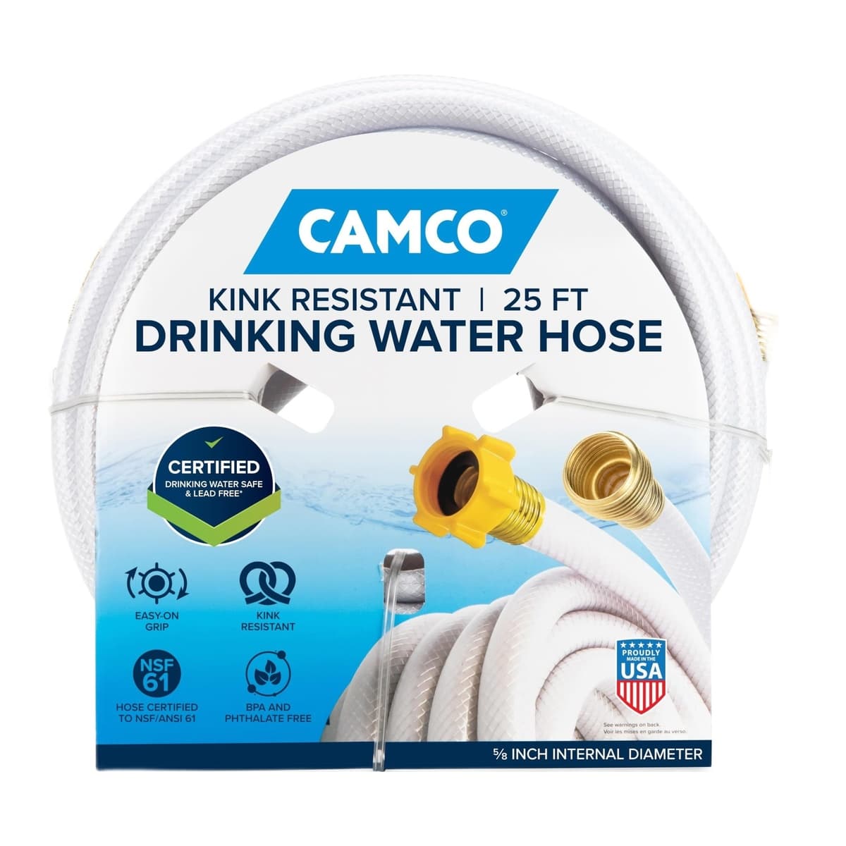 Camco TastePURE RV Drinking Water Hose | 25 ft, 5/8" ID