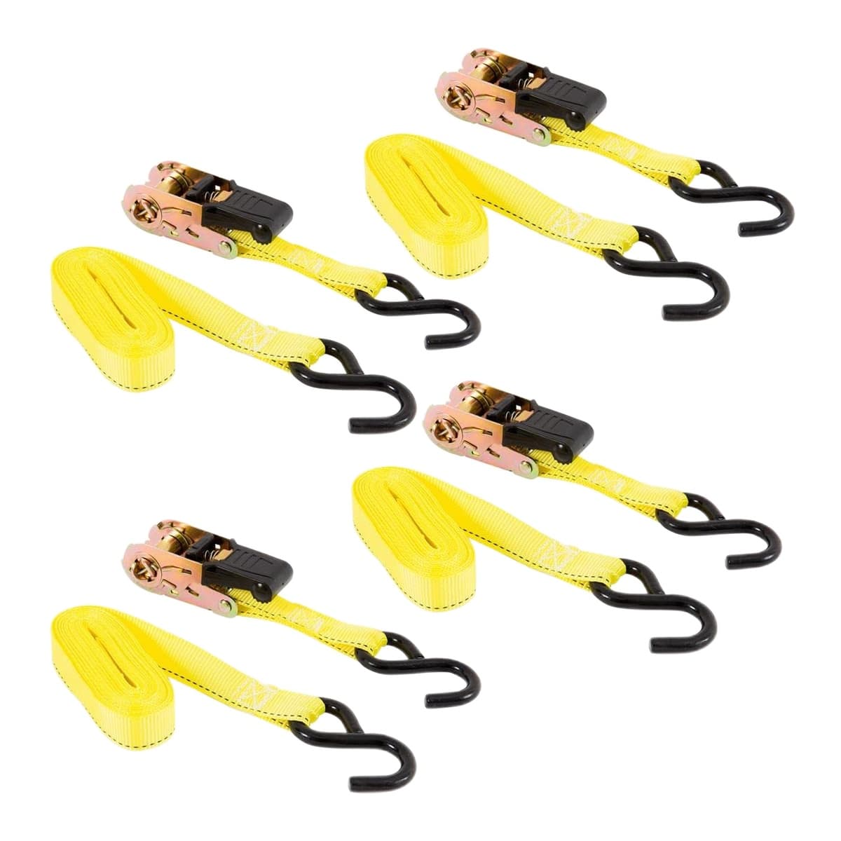 Keeper 1" x 15' Padded Ratchet Tie-Downs, 4-Pack
