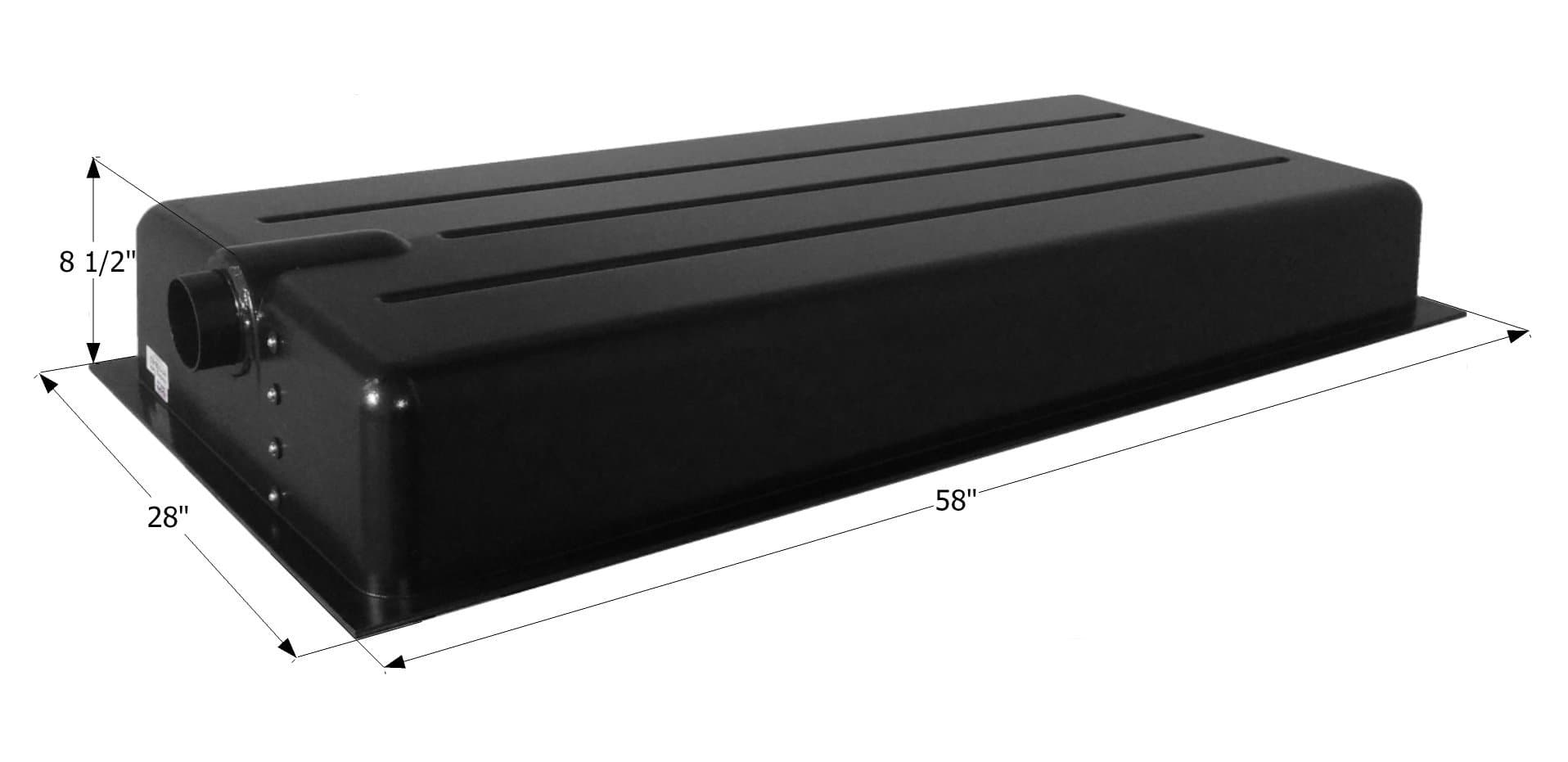 ICON HT176BED Holding Tank | 43-Gallon, Center End Drain, 4 Level Sensors
