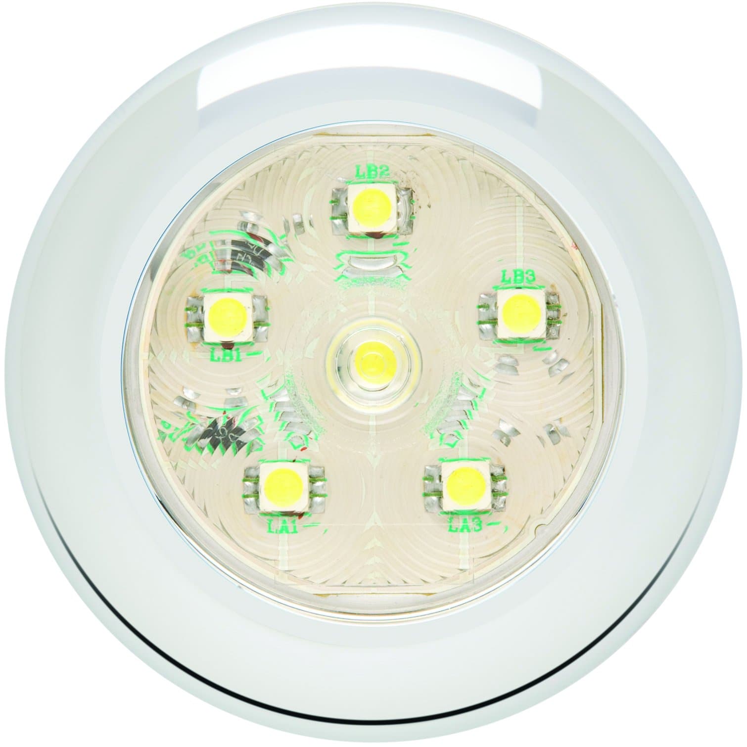 Optronics UCL60CBP Sealed LED Utility Light | Clear Round, Chrome Trim, White