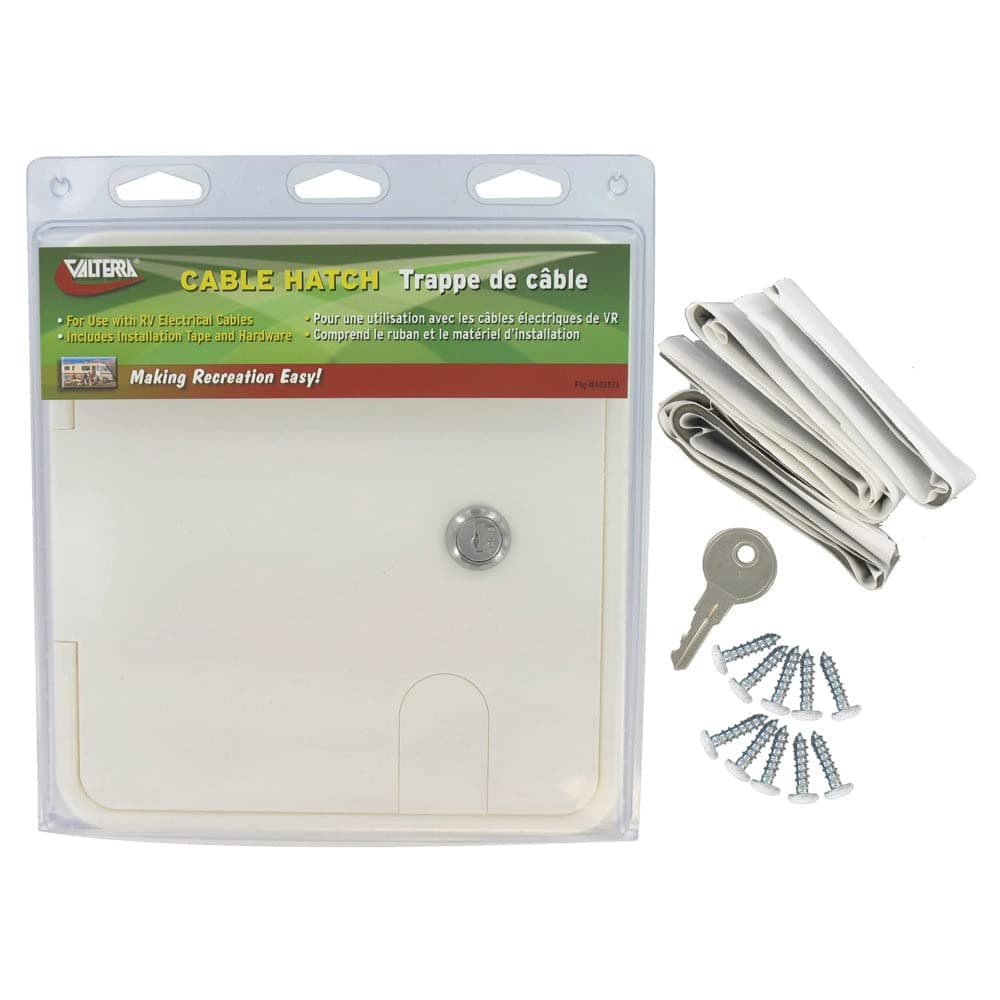 Valterra Large Square Cable Entry Hatch | White, Accepts up to 50A
