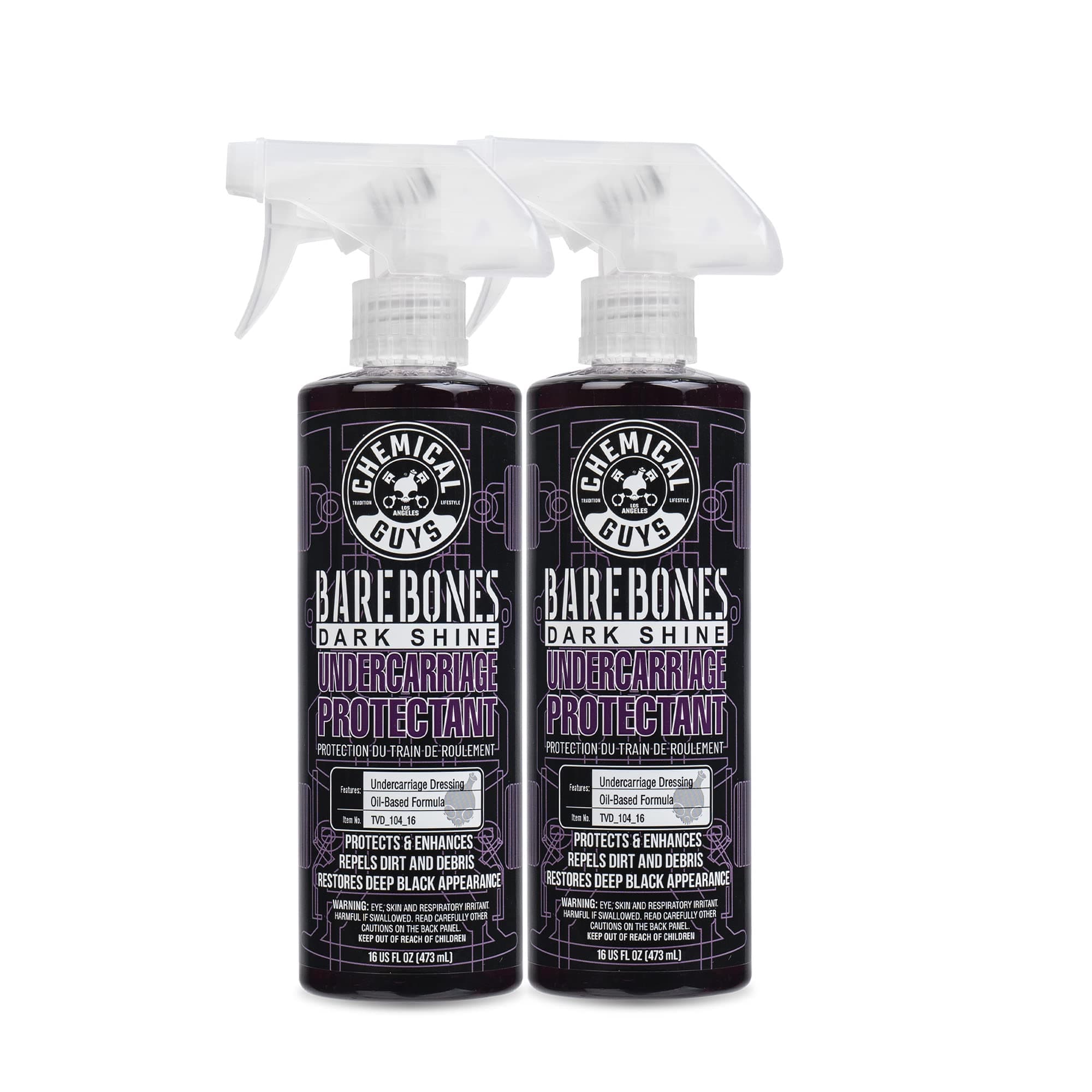 Chemical Guys Bare Bones Undercarriage & Trim Dark Shine Spray | 1 Gallon, Non-Greasy Satin Finish