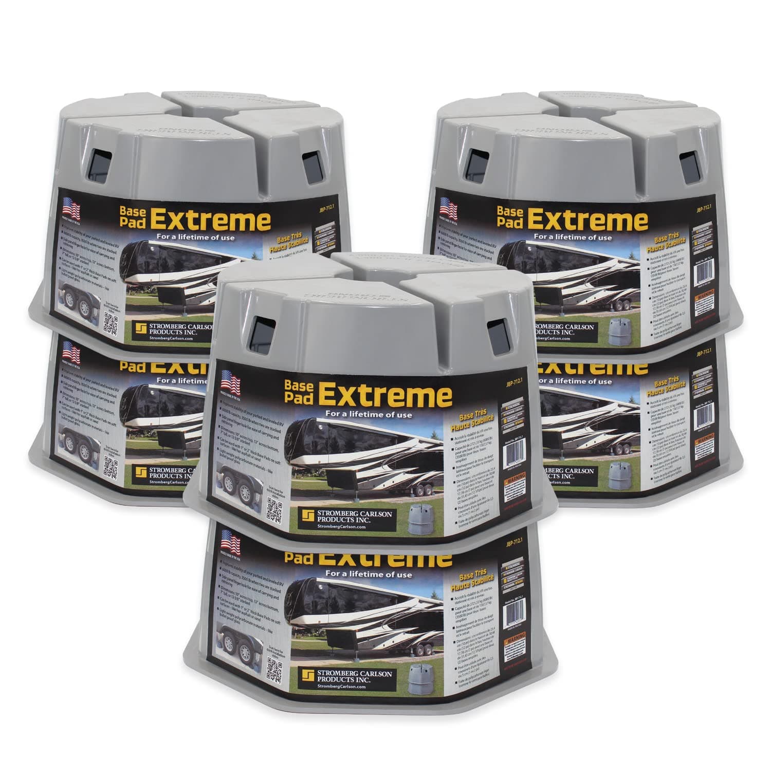 Stromberg Carlson Base Pad Extreme 6-Pack | 7" RV Leveling Blocks, 6,000 lb Capacity