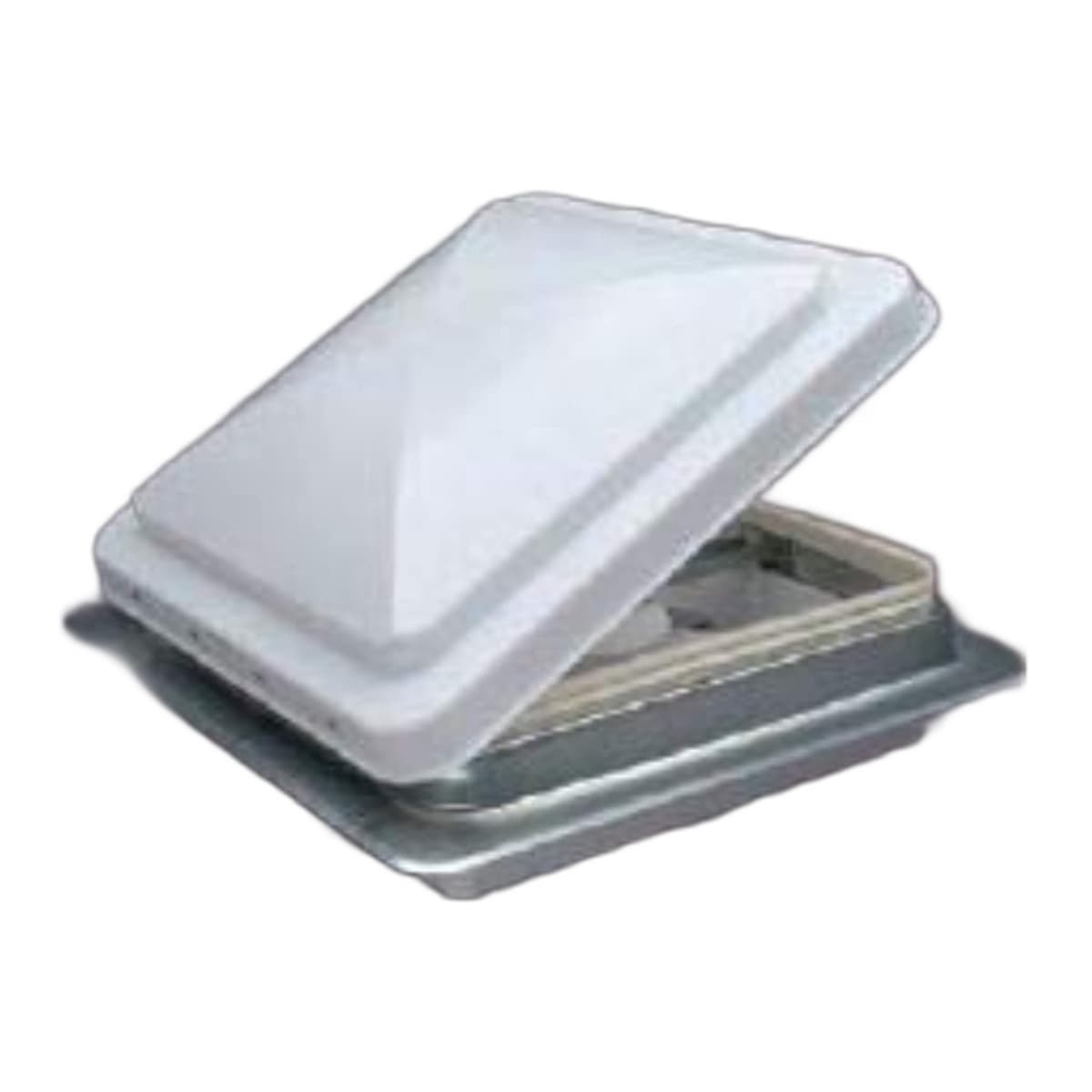 Heng's 14" x 14" Galvanized Roof Vent with Garnish, White